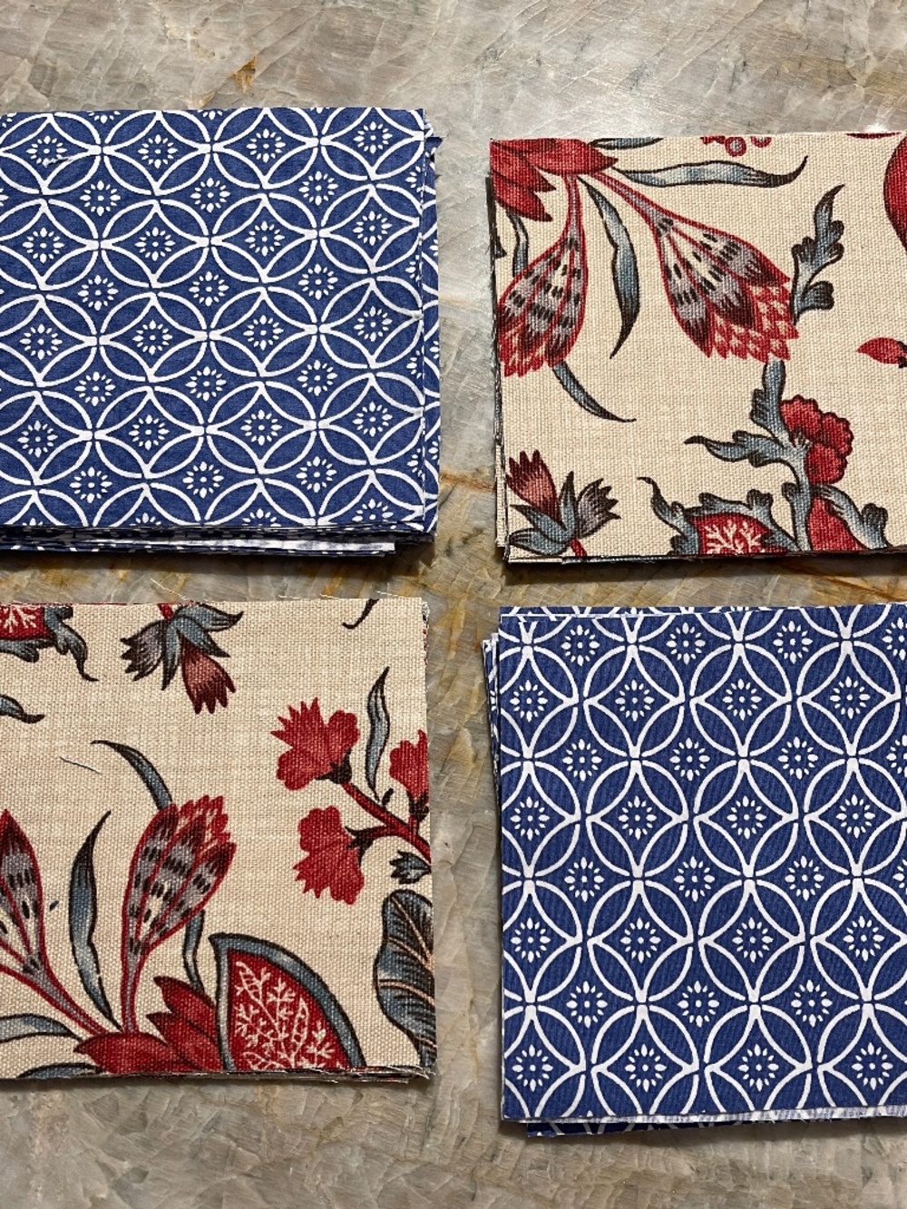 5" Inch Quilt Squares 57 Count Repurposed Fabric